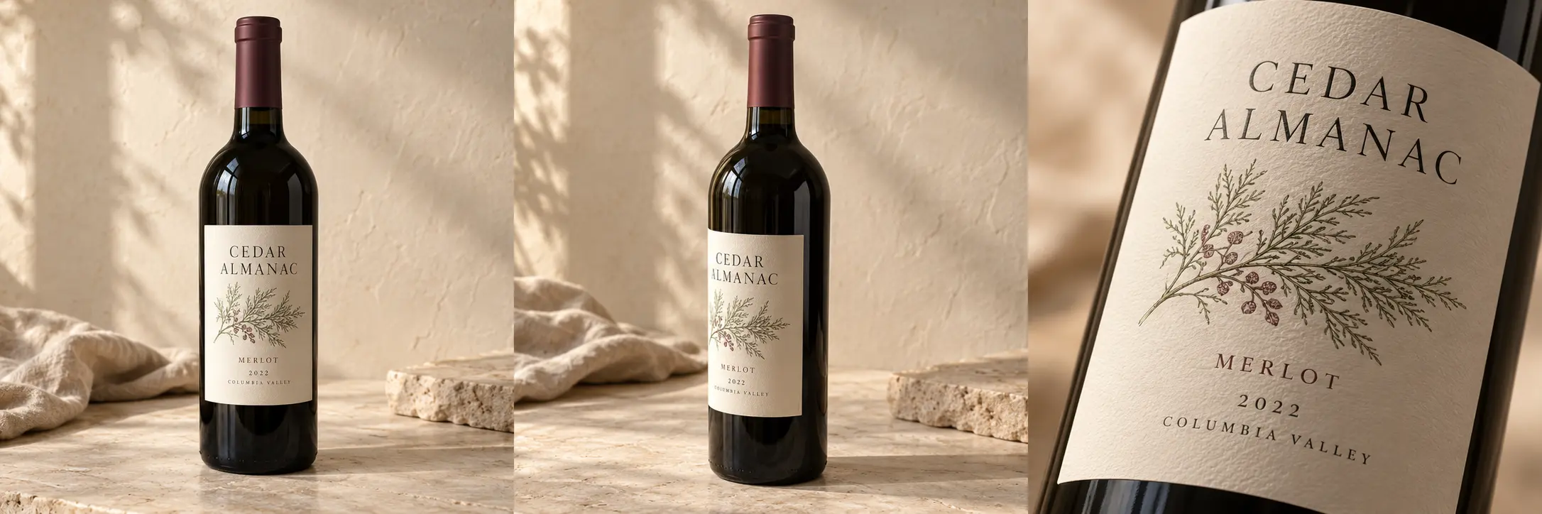 Illustrative bottle of Cedar Almanac